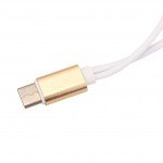 Wholesale Short Type-C USB Charging Cable and 3.5mm Jack AUX Headphone Audio Adapter Dongle 9.5in (Gold)